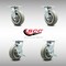 Service Caster 6 Inch SS Thermoplastic Rubber Swivel Caster Set with Roller Bearing 2 Brake SCC SCC-SS30S620-TPRRF-2-TLB-2 - alternate 5